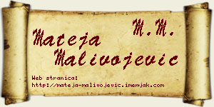 Mateja Malivojević vizit kartica